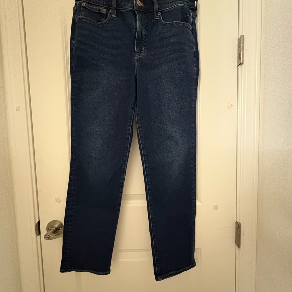 J. Crew Dark Blue Straight Leg Jeans, Size 29 | On-Trend & Excellent!